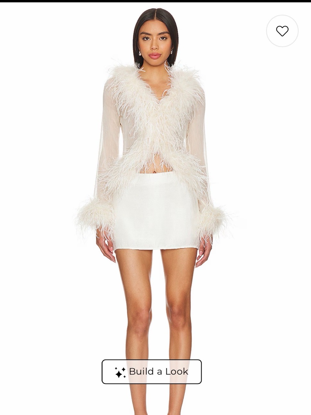 Bubish Gigi Feather Blouse in Ivory (XS)